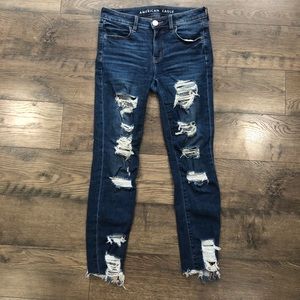 American Eagle Distressed Crop Jeggings